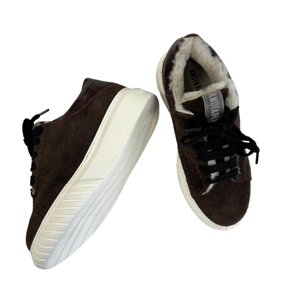 NEW ANDIA FORA women's zoe cut mont bear shoes in dark brown